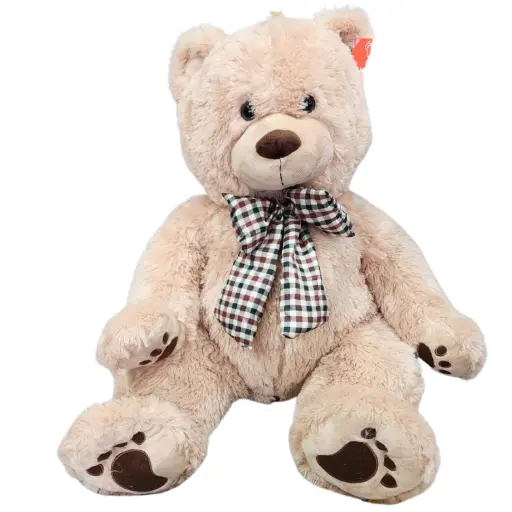 Peluche oso con moño 21163 beige